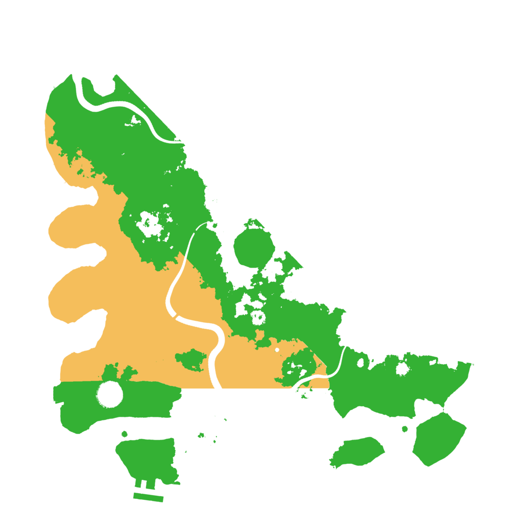 Biome Rust Map: Procedural Map, Size: 3500, Seed: 168498