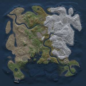 Thumbnail Rust Map: Procedural Map, Size: 3850, Seed: 770585276, 16 Monuments