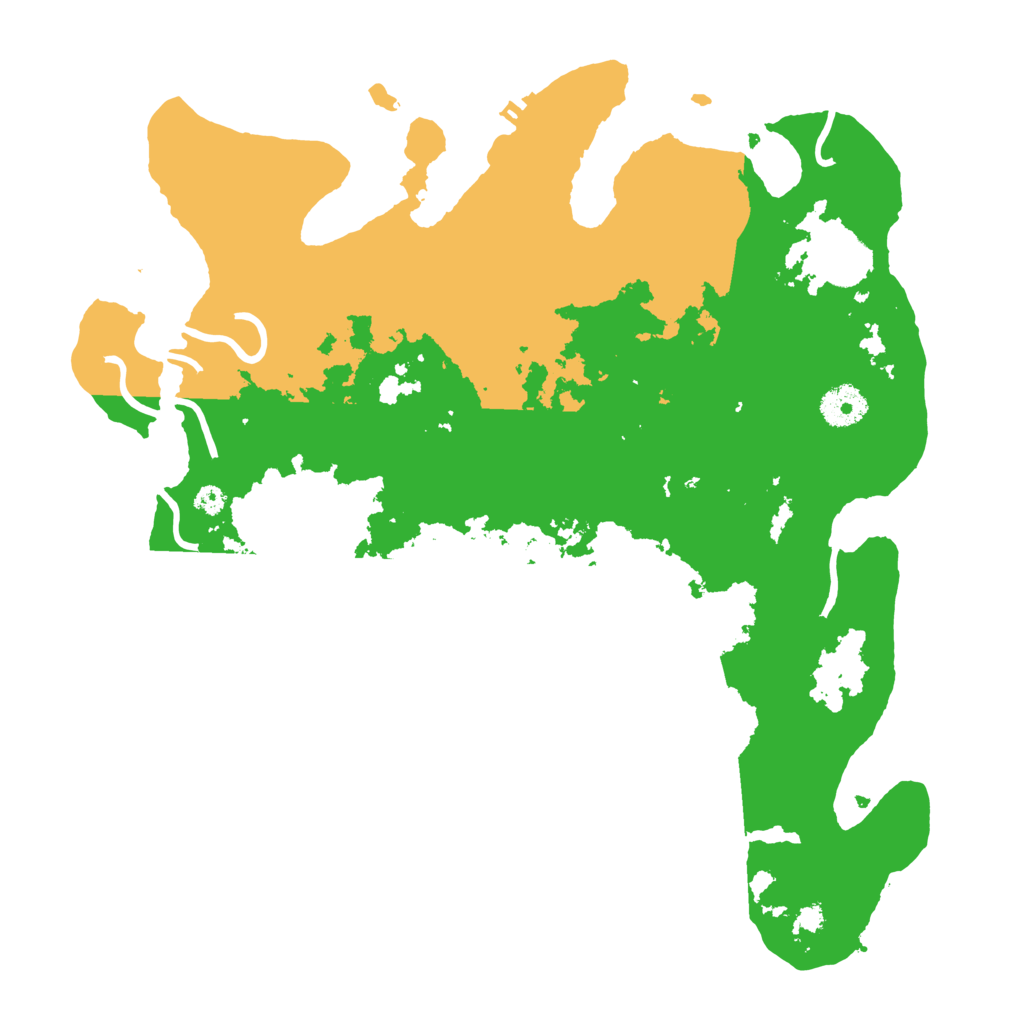 Biome Rust Map: Procedural Map, Size: 3550, Seed: 166555555