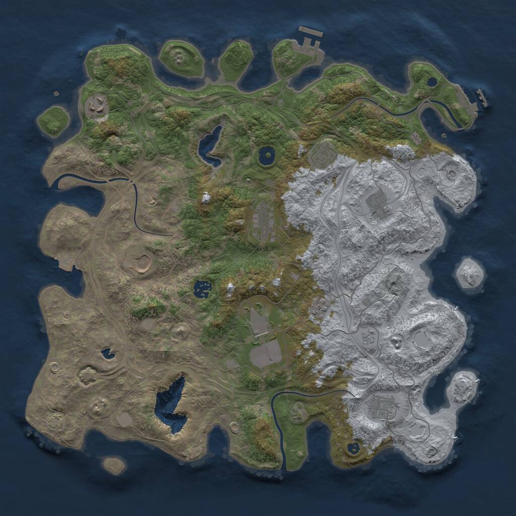 Rust Map: Procedural Map, Size: 4250, Seed: 675889171, 15 Monuments