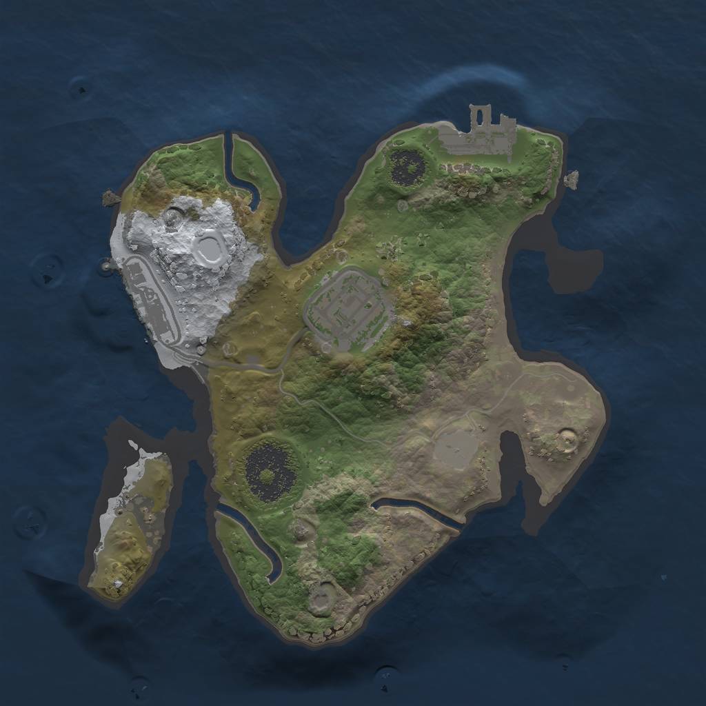 Rust Map: Procedural Map, Size: 2000, Seed: 1766183330, 8 Monuments