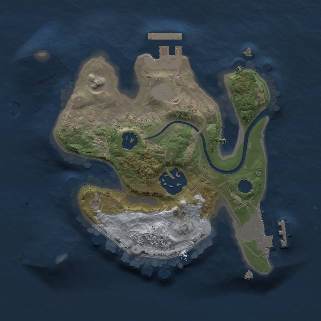 Rust Map: Procedural Map, Size: 1900, Seed: 11111111, 4 Monuments