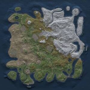Thumbnail Rust Map: Procedural Map, Size: 3850, Seed: 560555225, 15 Monuments
