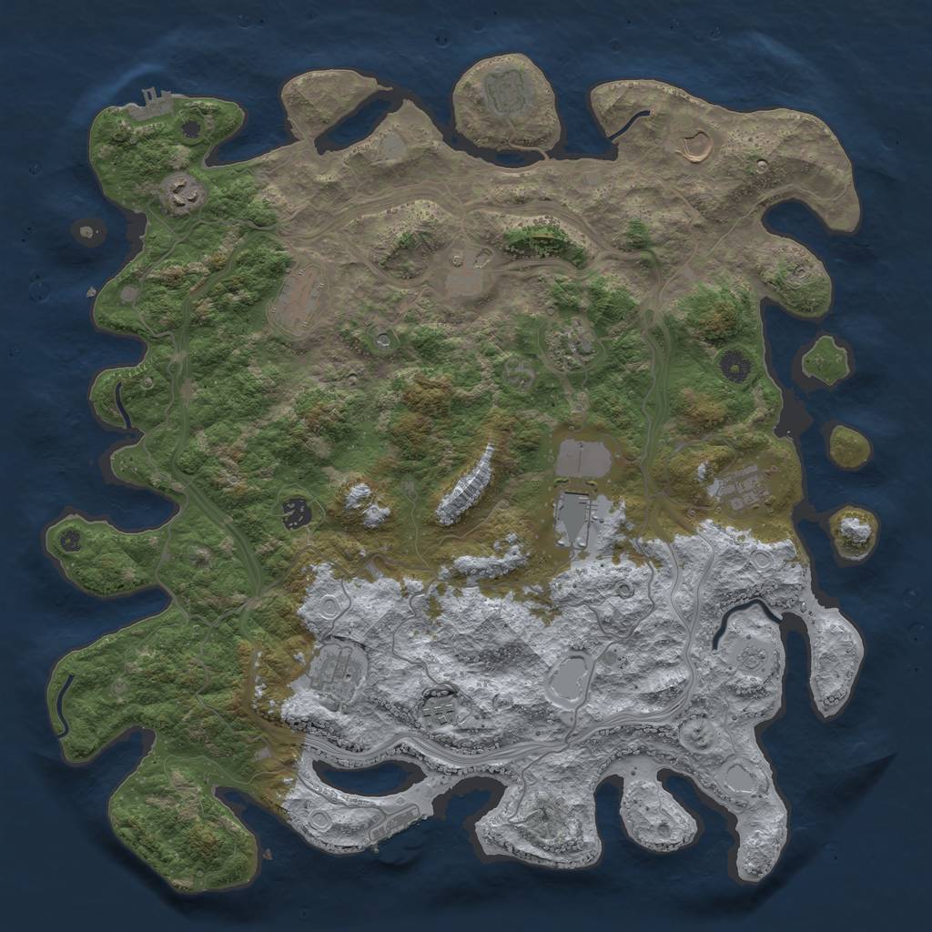 Rust Map: Procedural Map, Size: 4500, Seed: 15000, 20 Monuments