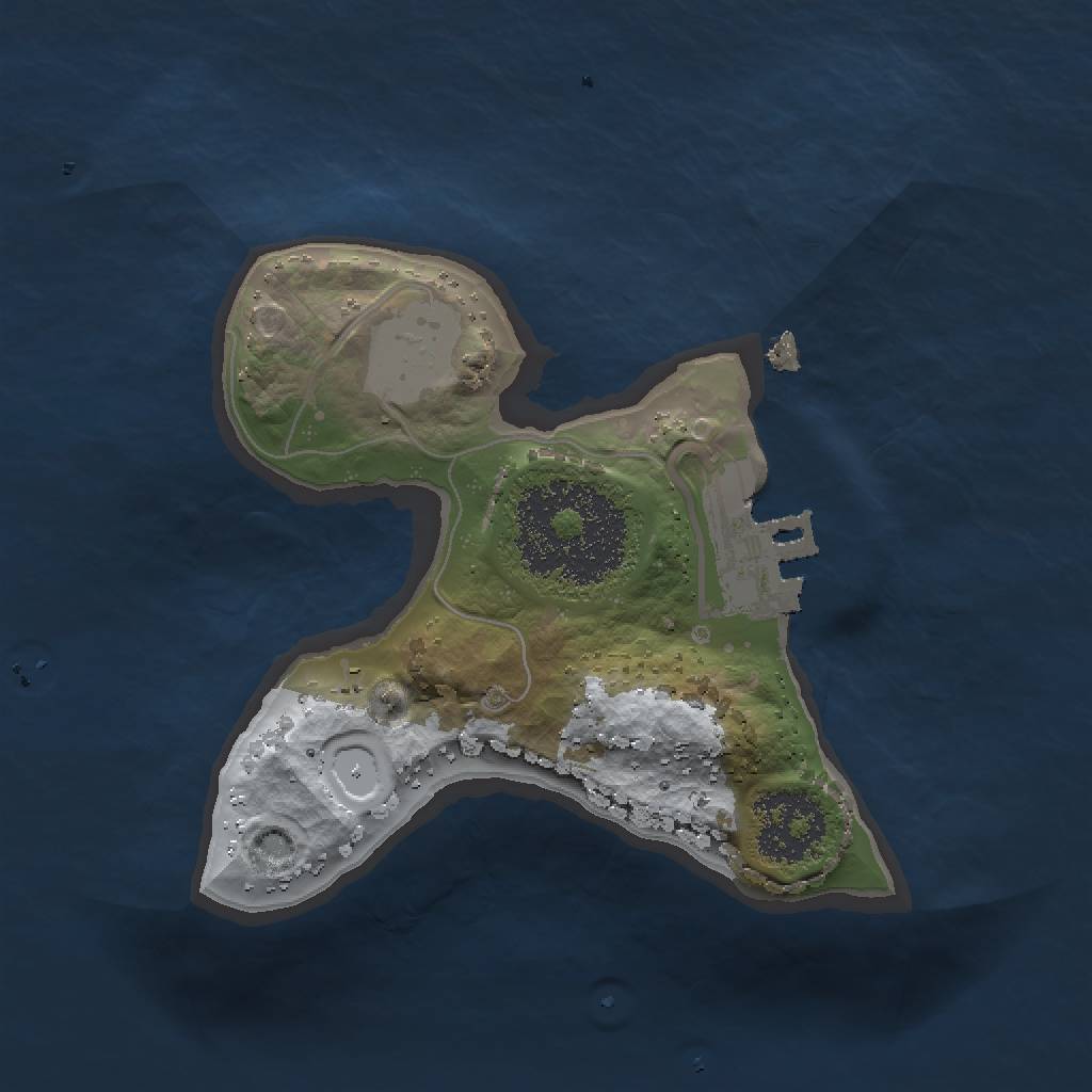 Rust Map: Procedural Map, Size: 1500, Seed: 32918, 5 Monuments