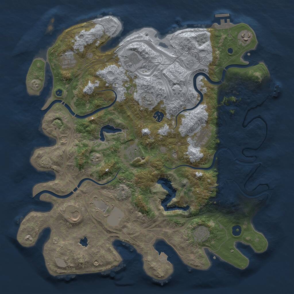 Rust Map: Procedural Map, Size: 4250, Seed: 7474839, 16 Monuments