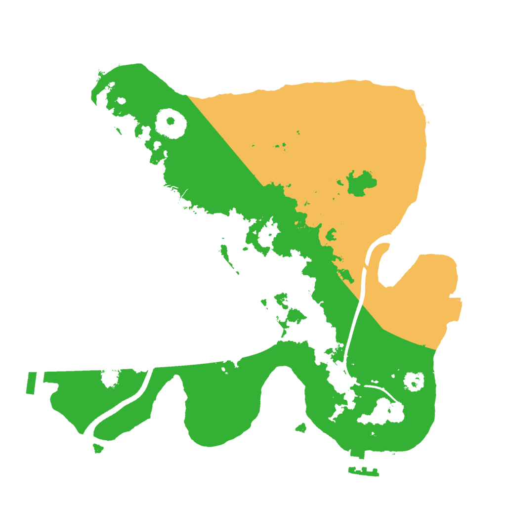 Biome Rust Map: Procedural Map, Size: 2500, Seed: 1676976552