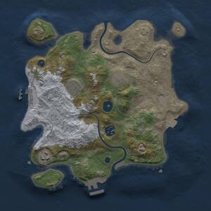 Thumbnail Rust Map: Procedural Map, Size: 3000, Seed: 51, 10 Monuments