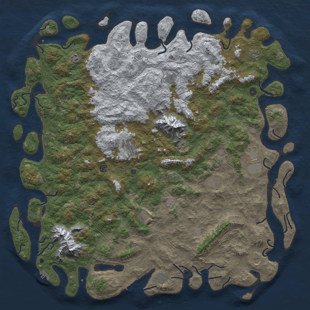 Rust Map: Procedural Map, Size: 6000, Seed: 679257, 20 Monuments
