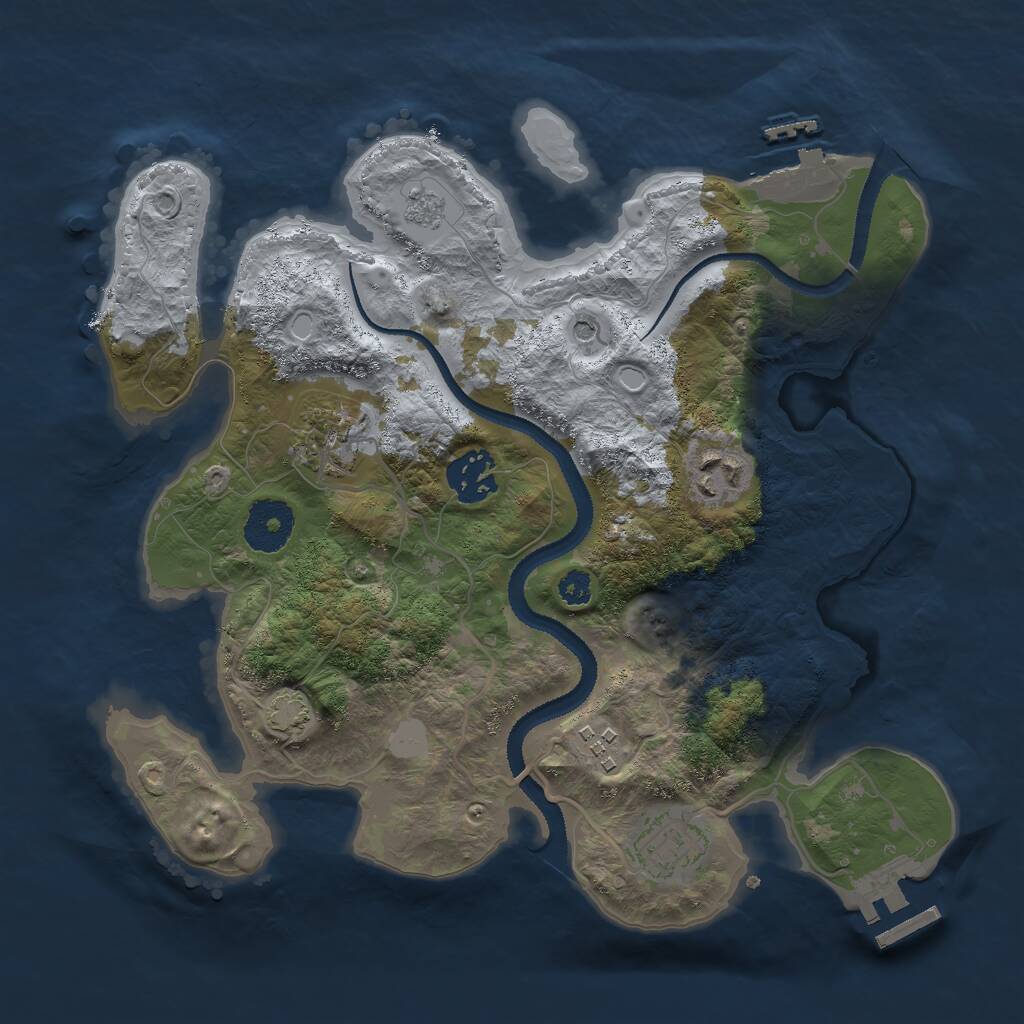 Rust Map: Procedural Map, Size: 3000, Seed: 94415, 11 Monuments