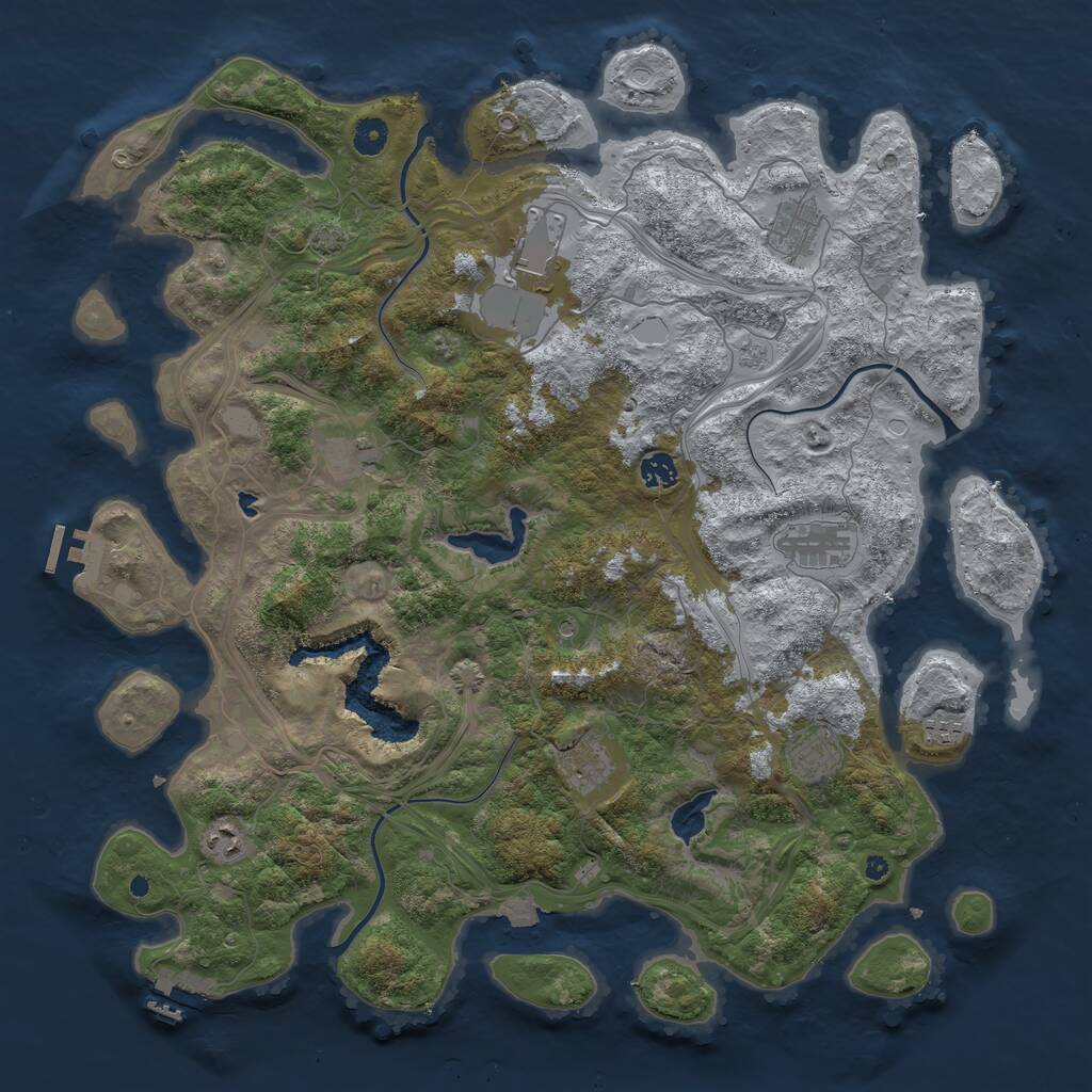 Rust Map: Procedural Map, Size: 4500, Seed: 2029812, 15 Monuments