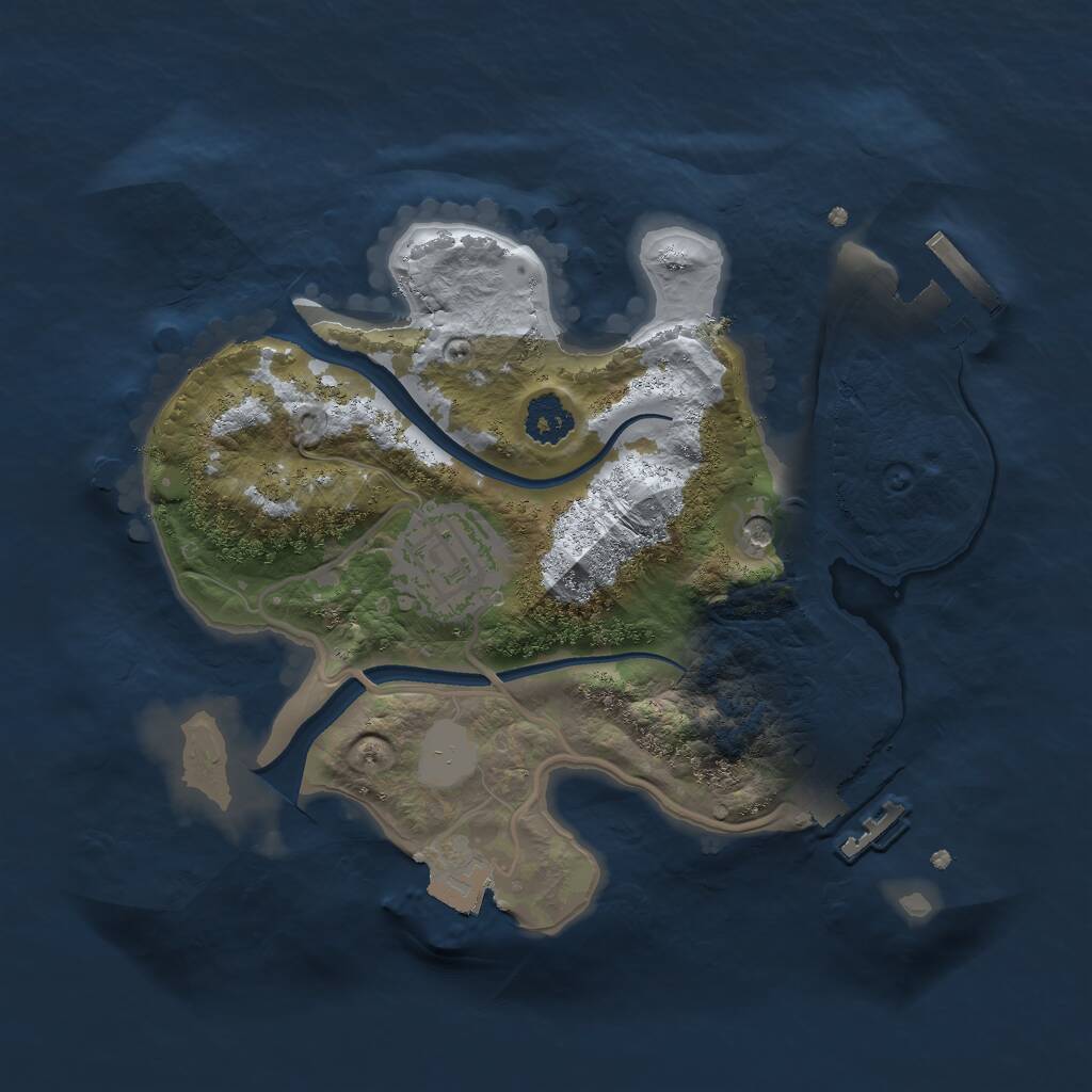 Rust Map: Procedural Map, Size: 2250, Seed: 1234, 5 Monuments