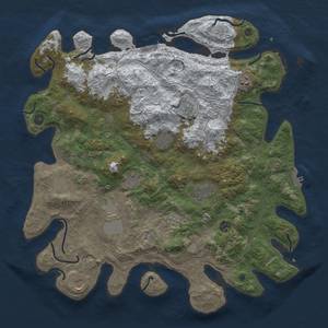 Thumbnail Rust Map: Procedural Map, Size: 4500, Seed: 392062562, 20 Monuments