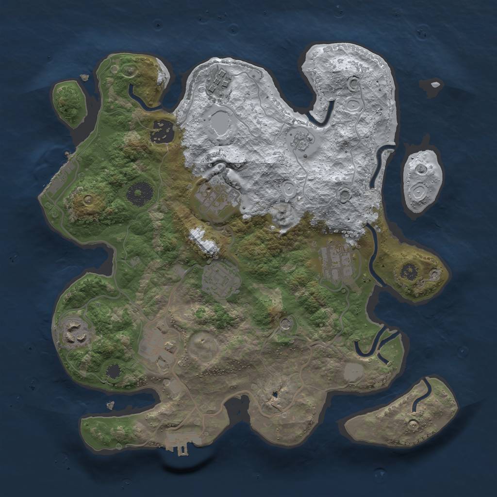 Rust Map: Procedural Map, Size: 3000, Seed: 18042022, 16 Monuments