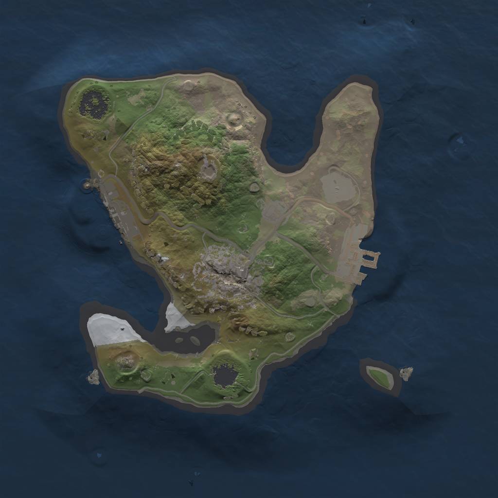 Rust Map: Procedural Map, Size: 1800, Seed: 8192543, 7 Monuments