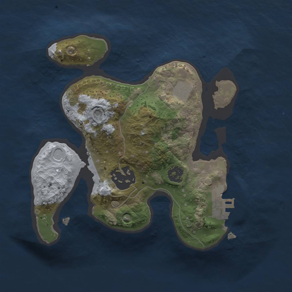 Rust Map: Procedural Map, Size: 1850, Seed: 3949309, 7 Monuments
