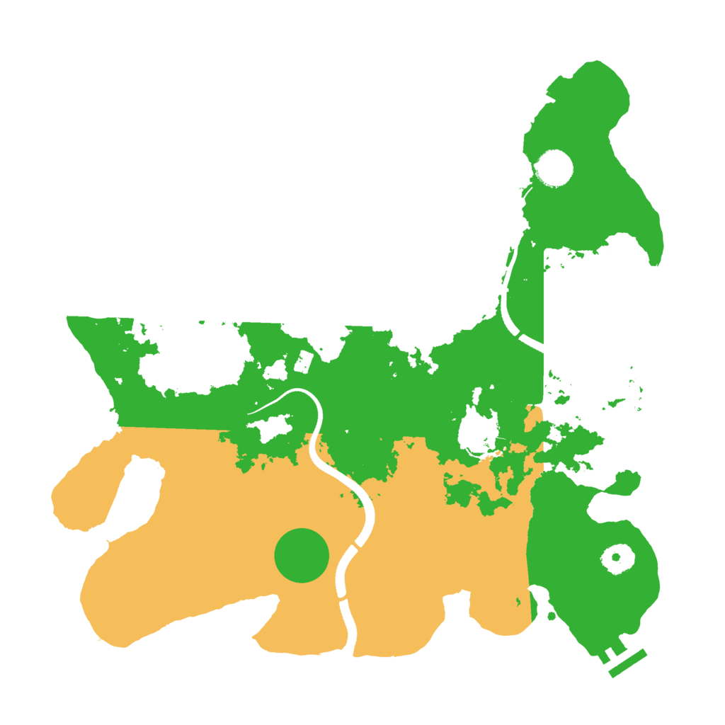 Biome Rust Map: Procedural Map, Size: 3500, Seed: 5500
