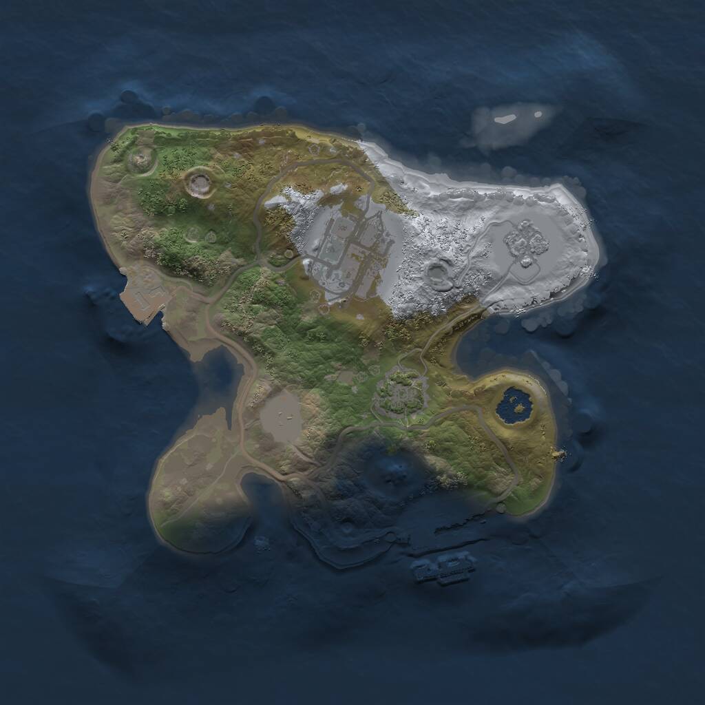 Rust Map: Procedural Map, Size: 2000, Seed: 772788769, 5 Monuments