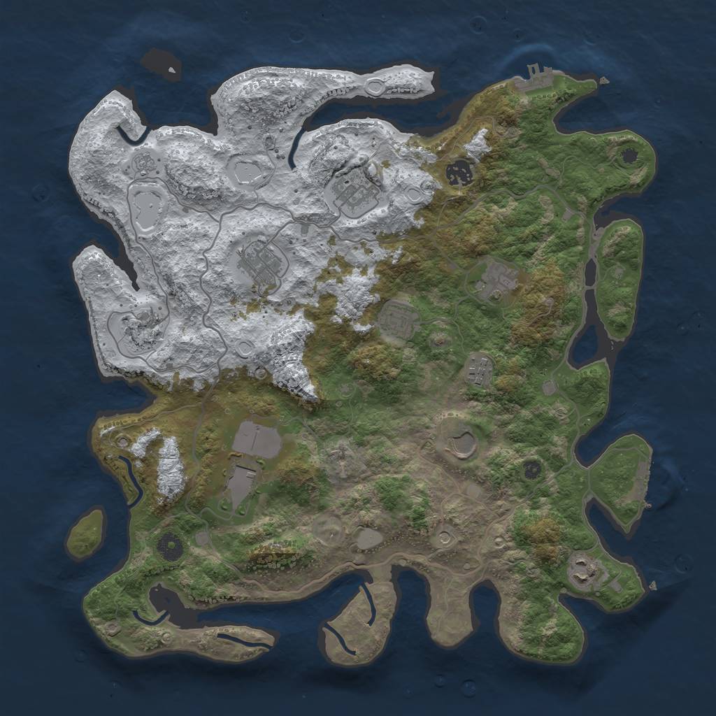 Rust Map: Procedural Map, Size: 4000, Seed: 755482022, 19 Monuments