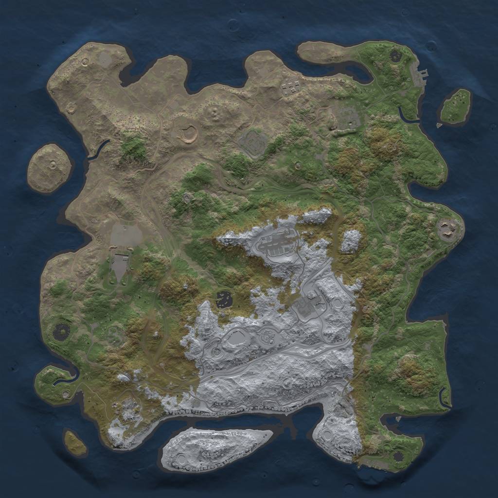 Rust Map: Procedural Map, Size: 4250, Seed: 3101559, 19 Monuments
