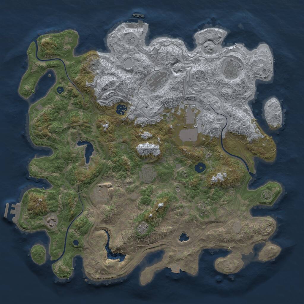 Rust Map: Procedural Map, Size: 4300, Seed: 12022047, 15 Monuments