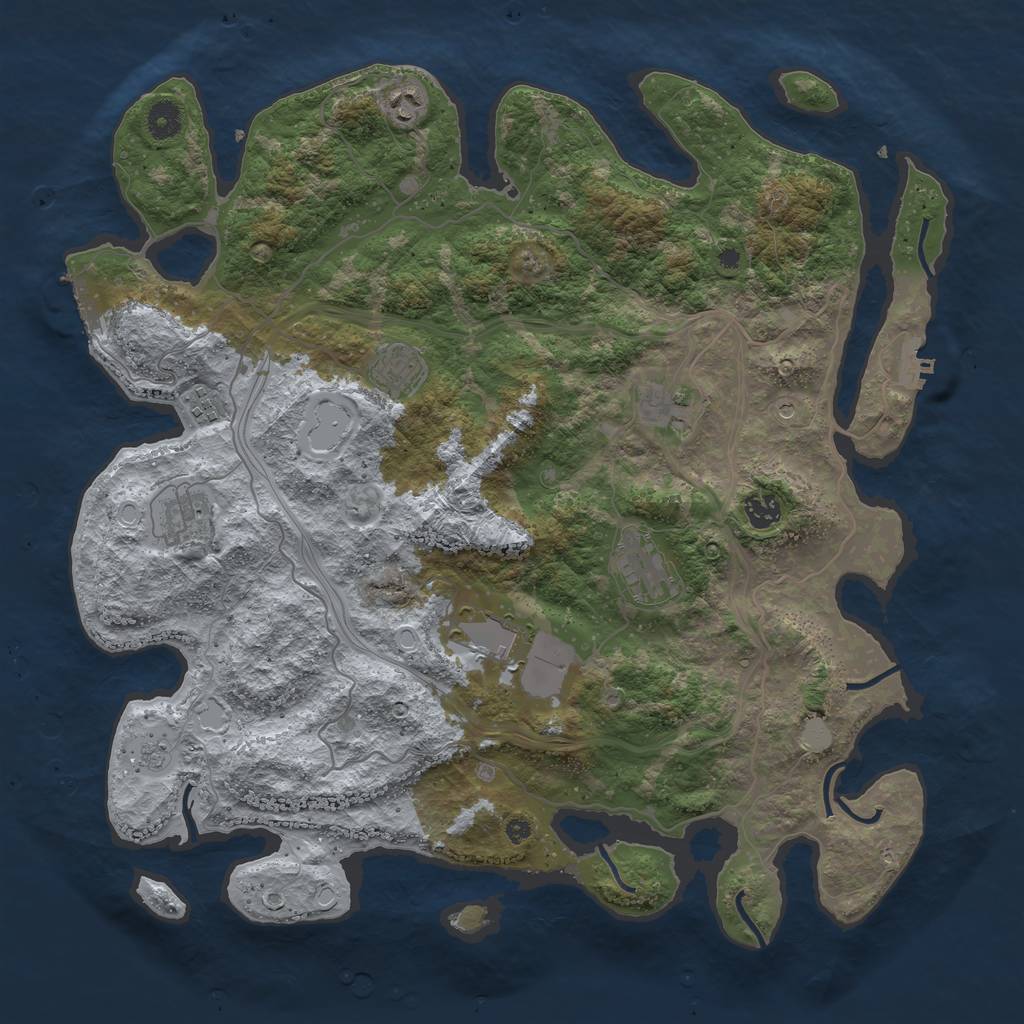 Rust Map: Procedural Map, Size: 4250, Seed: 288847147, 15 Monuments