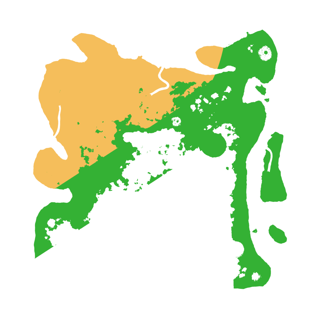 Biome Rust Map: Procedural Map, Size: 3500, Seed: 151648