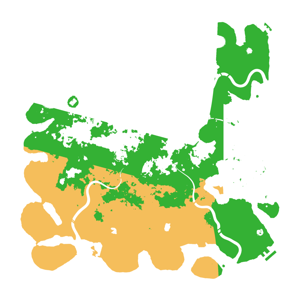 Biome Rust Map: Procedural Map, Size: 4500, Seed: 58221