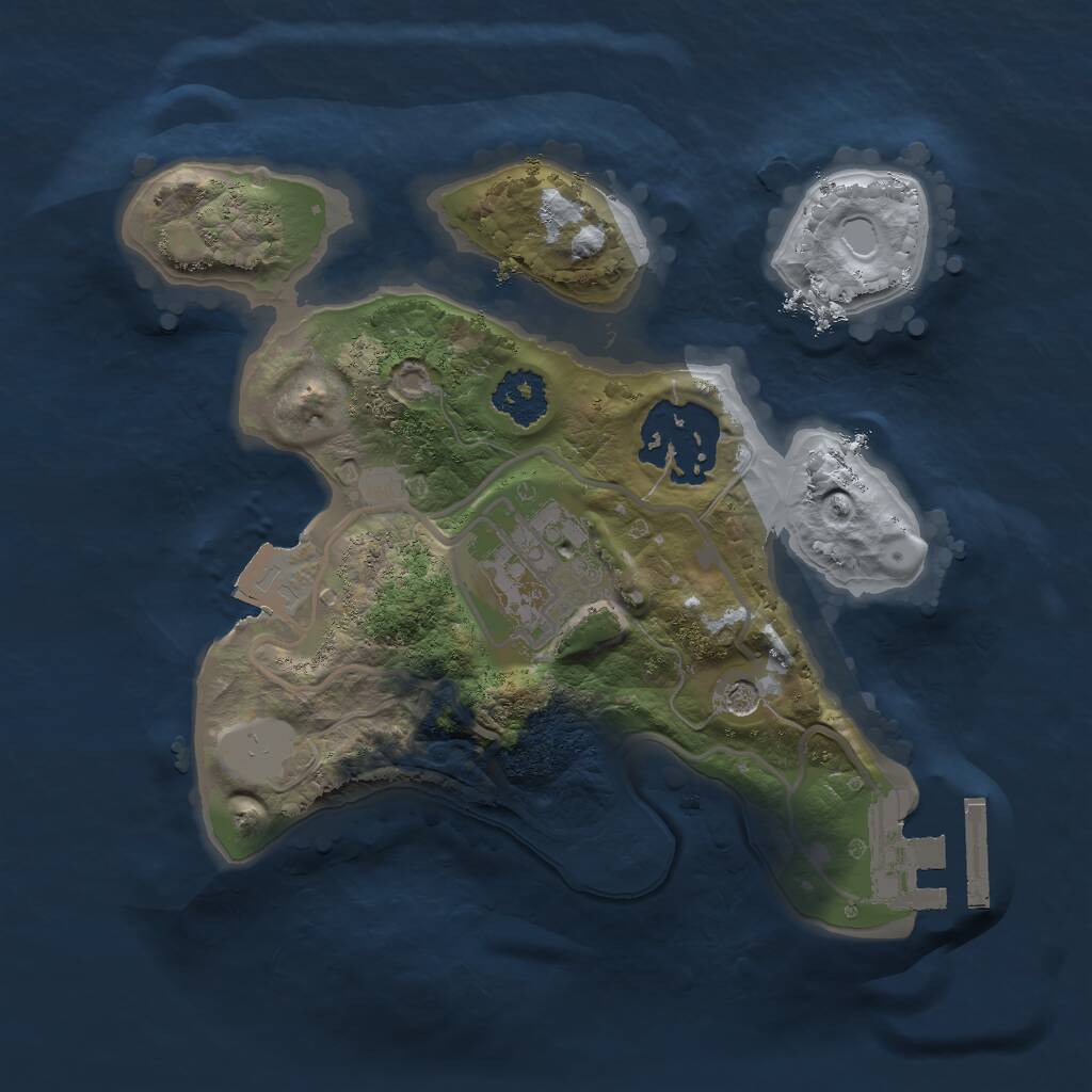 Rust Map: Procedural Map, Size: 2000, Seed: 31231, 5 Monuments