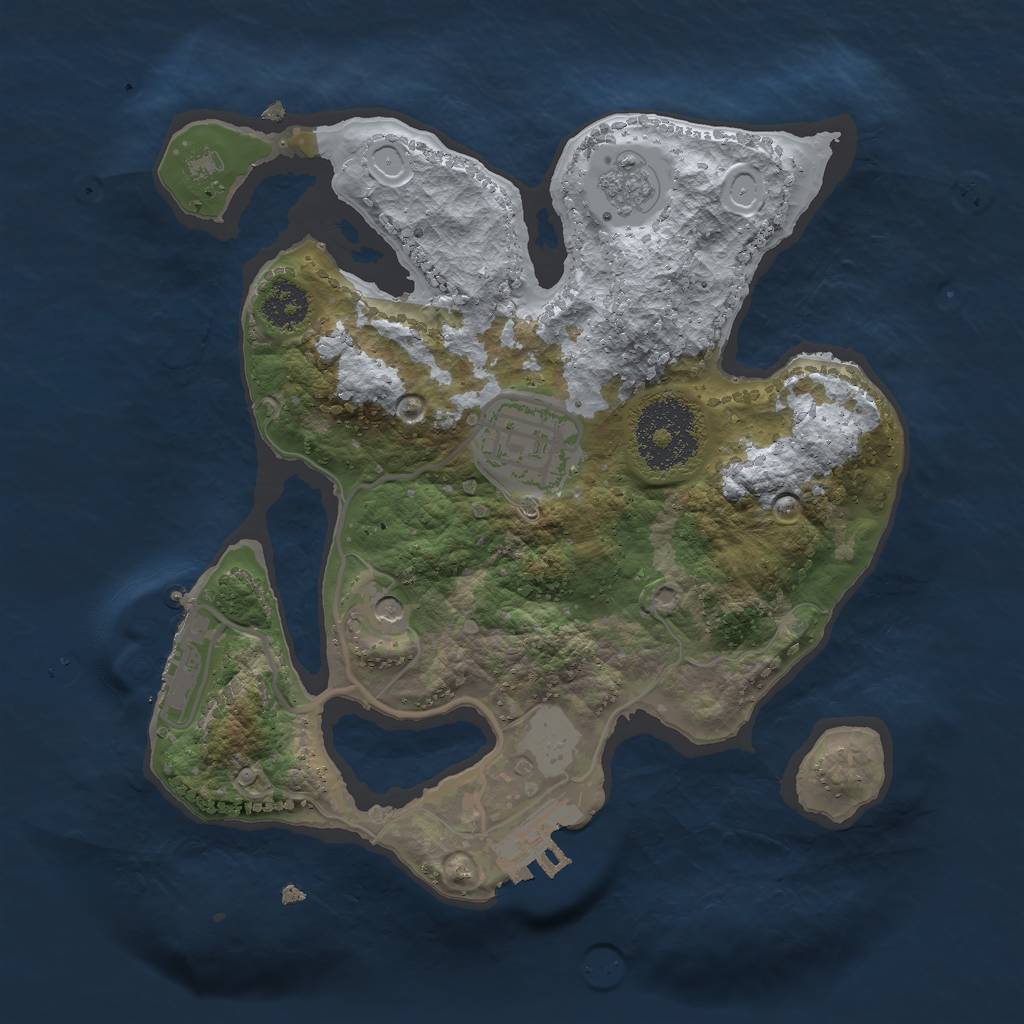 Rust Map: Procedural Map, Size: 2300, Seed: 122358, 10 Monuments