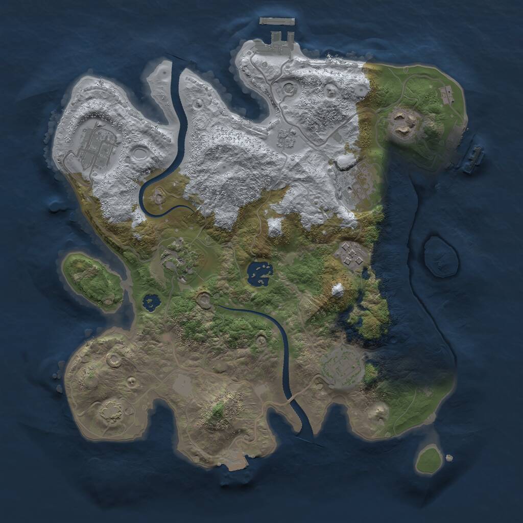 Rust Map: Procedural Map, Size: 3000, Seed: 220407020, 13 Monuments