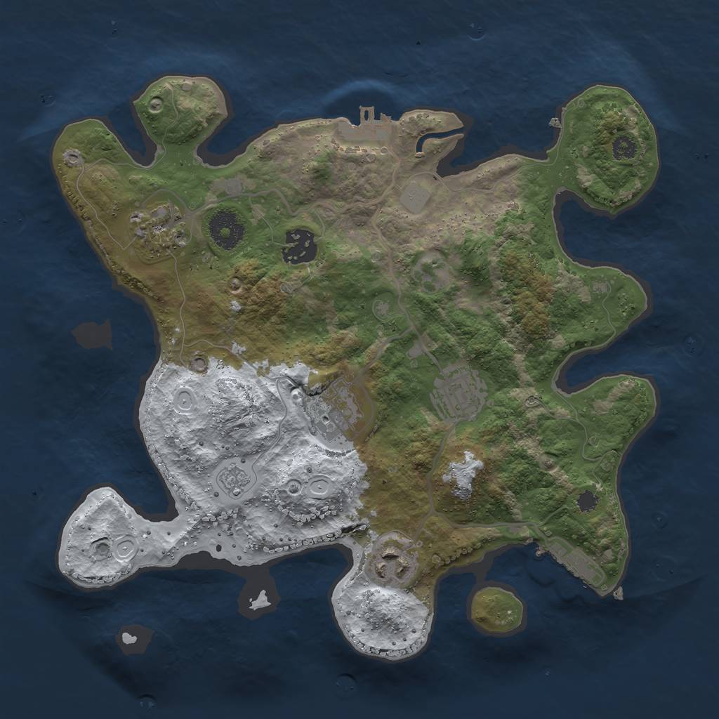 Rust Map: Procedural Map, Size: 3000, Seed: 13371337, 13 Monuments