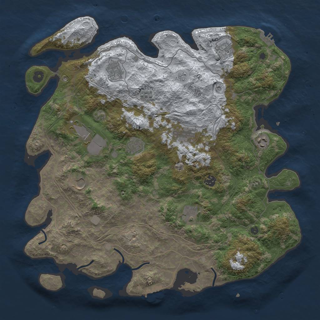 Rust Map: Procedural Map, Size: 4250, Seed: 248908138, 19 Monuments