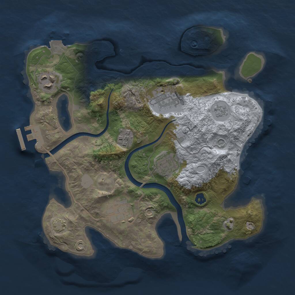 Rust Map: Procedural Map, Size: 2700, Seed: 3291, 10 Monuments