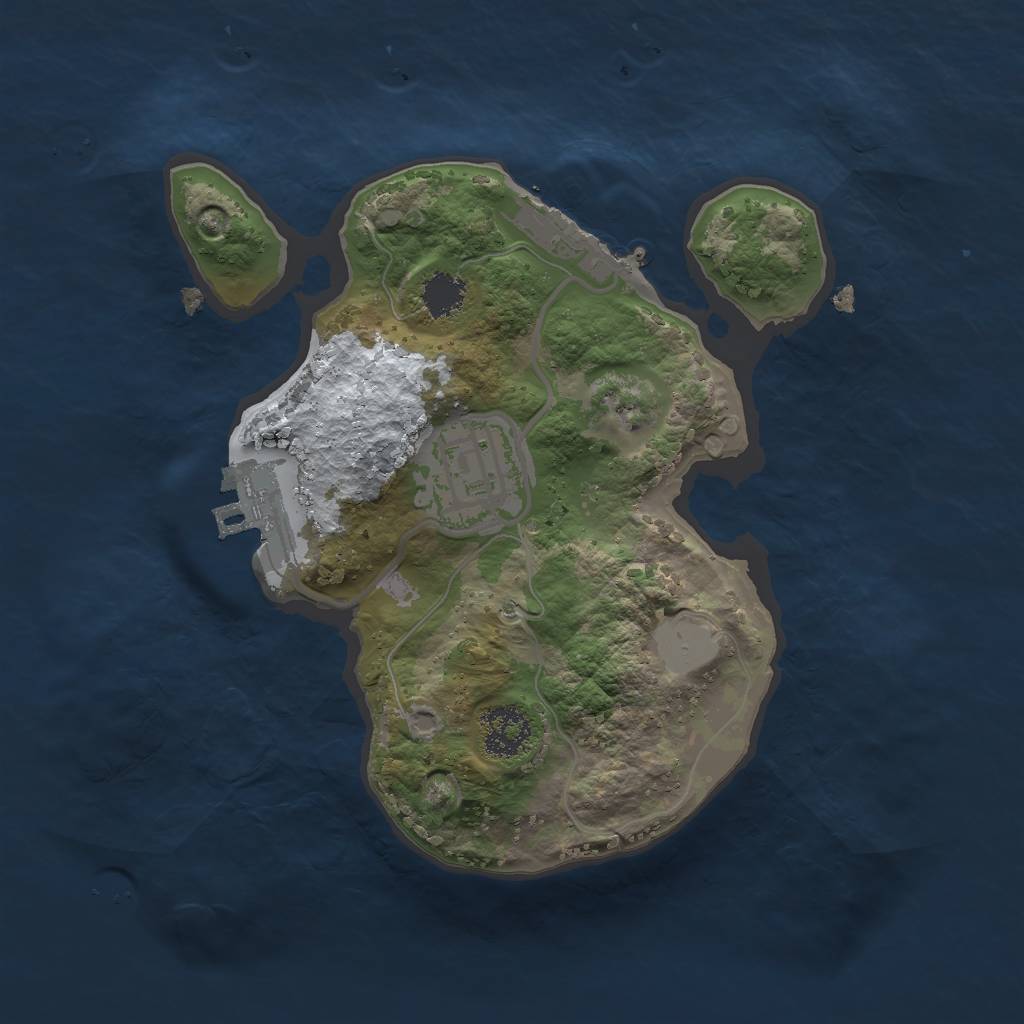 Rust Map: Procedural Map, Size: 2000, Seed: 201445, 8 Monuments