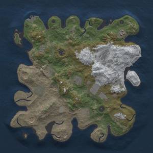 Thumbnail Rust Map: Procedural Map, Size: 3750, Seed: 1290131404, 20 Monuments