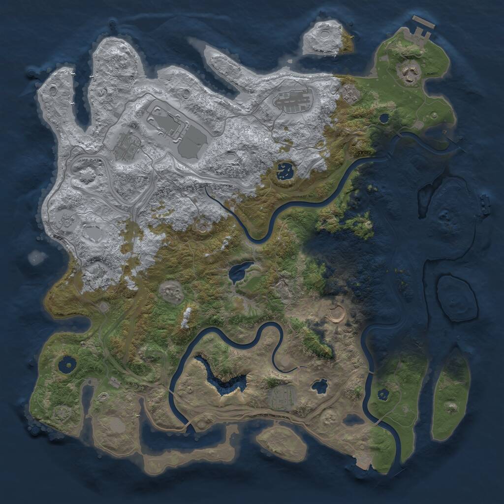 Rust Map: Procedural Map, Size: 4300, Seed: 200312813, 15 Monuments