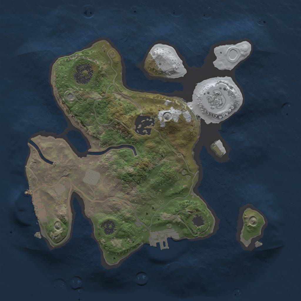 Rust Map: Procedural Map, Size: 2200, Seed: 1672770233, 9 Monuments