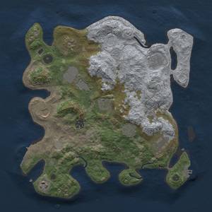 Thumbnail Rust Map: Procedural Map, Size: 3500, Seed: 36447985, 16 Monuments