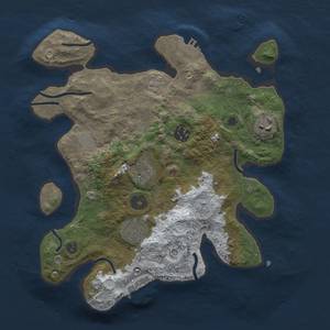 Thumbnail Rust Map: Procedural Map, Size: 3000, Seed: 13500, 14 Monuments