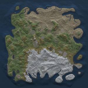 Thumbnail Rust Map: Procedural Map, Size: 4500, Seed: 50, 19 Monuments