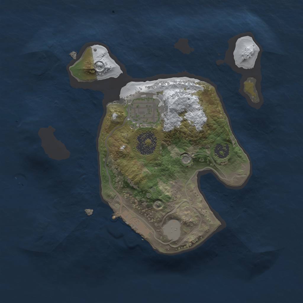 Rust Map: Procedural Map, Size: 2000, Seed: 434, 7 Monuments