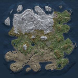 Thumbnail Rust Map: Procedural Map, Size: 3600, Seed: 207, 15 Monuments