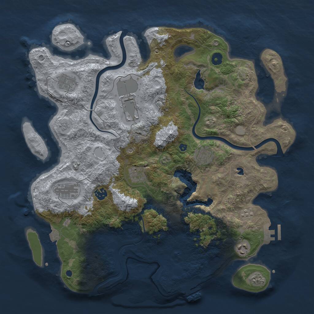 Rust Map: Procedural Map, Size: 4000, Seed: 42619002, 15 Monuments
