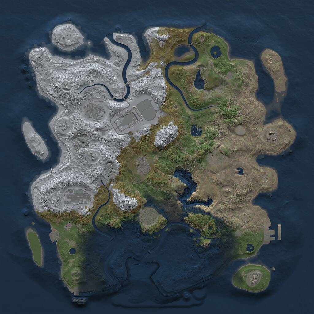 Rust Map: Procedural Map, Size: 4000, Seed: 42619002, 15 Monuments