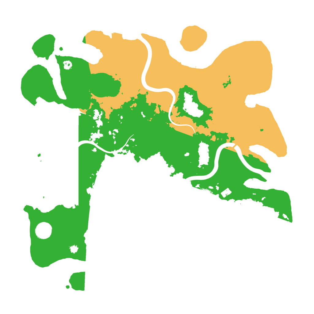 Biome Rust Map: Procedural Map, Size: 3500, Seed: 13799