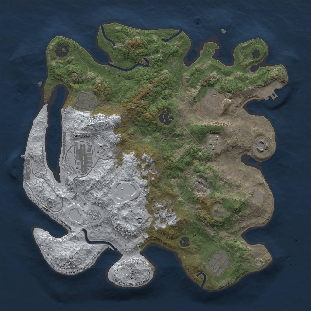 Rust Map: Procedural Map, Size: 3250, Seed: 4829096, 17 Monuments