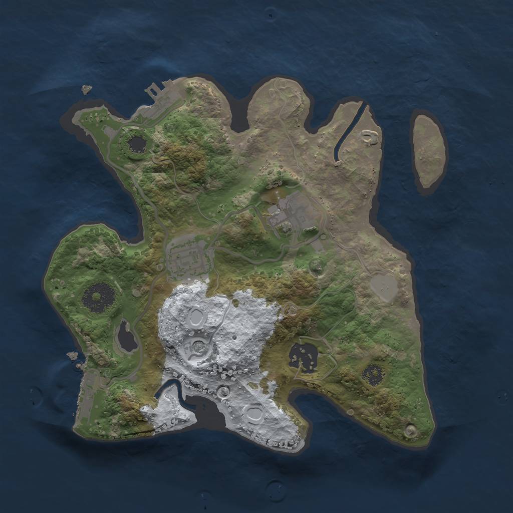 Rust Map: Procedural Map, Size: 2500, Seed: 6420, 11 Monuments