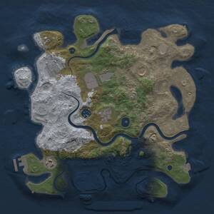 Thumbnail Rust Map: Procedural Map, Size: 3500, Seed: 247, 13 Monuments