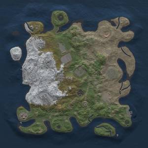 Thumbnail Rust Map: Procedural Map, Size: 3500, Seed: 247, 19 Monuments